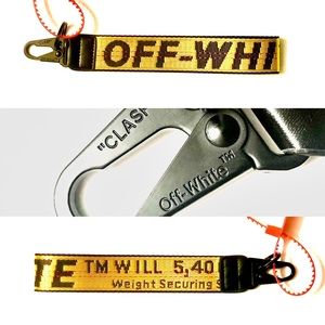 Off White Lanyard Keychain